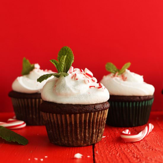Vegan Chocolate Peppermint Cupcakes