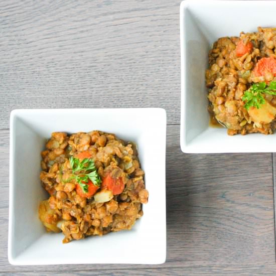 Lentil Stew with Carrots and Potato