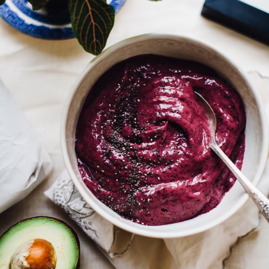 Avocado Blueberry Mango Smoothie