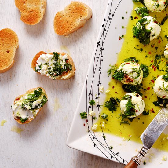 Marinated Goats Cheese Balls