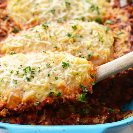 Chicken Parmesan Quinoa Bake