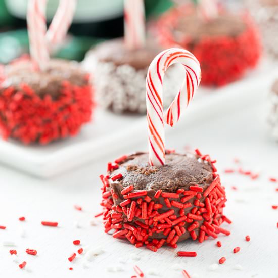 Minty brownie bites