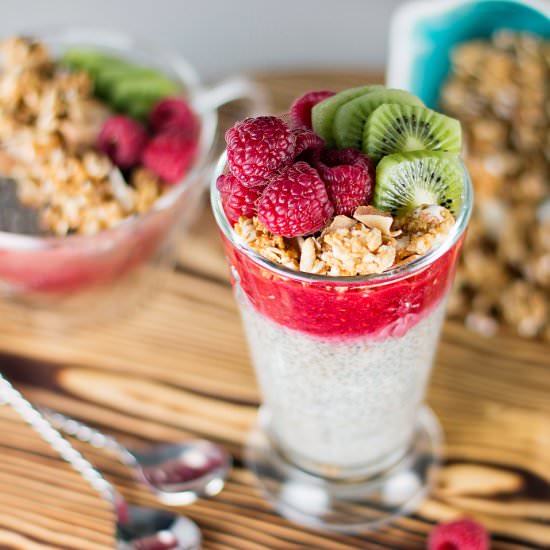 Raspberry Pineapple Chia Pudding