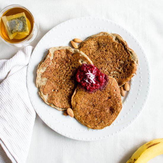 Buckwheat Banana Pancakes