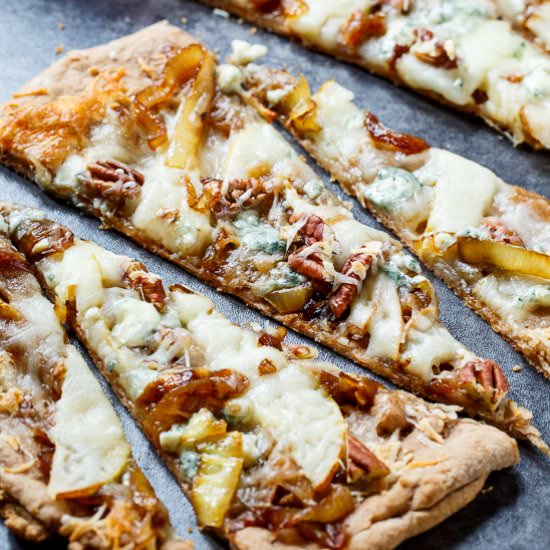 Cheesy Caramelized Onion Flatbread