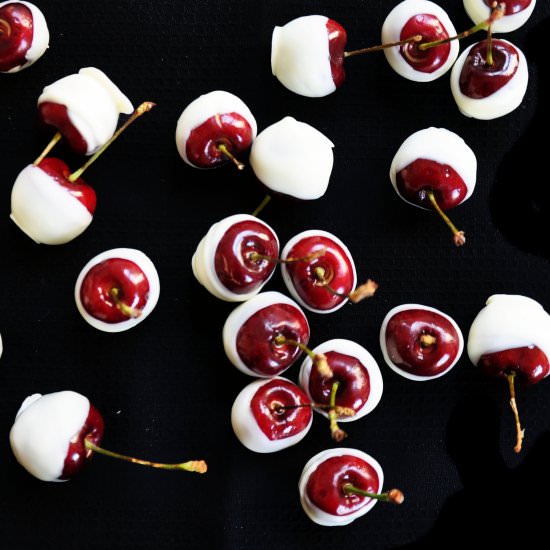 White Chocolate Dipped Cherries
