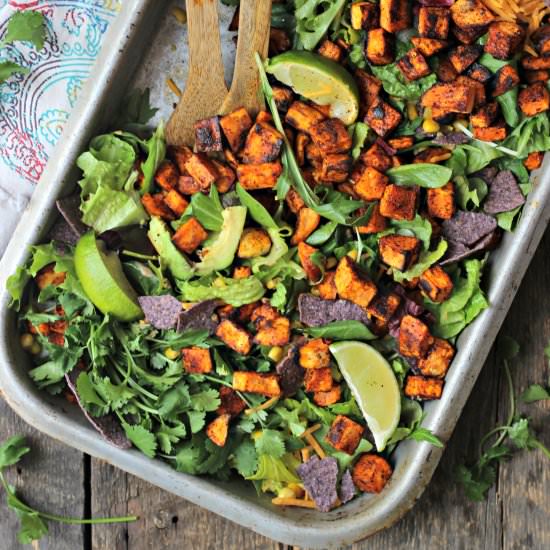 Spicy Sweet Potato Taco Salad