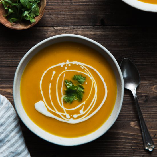 Curried Kabocha Squash Soup