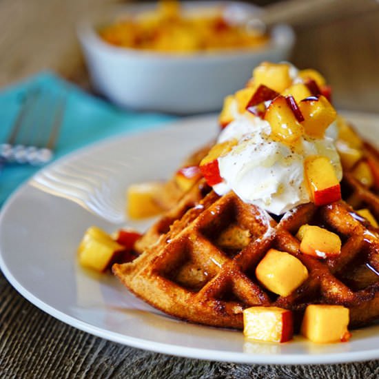 Date Honey Bran Waffles
