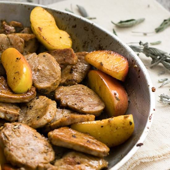 Easy Glazed Pork with Apples