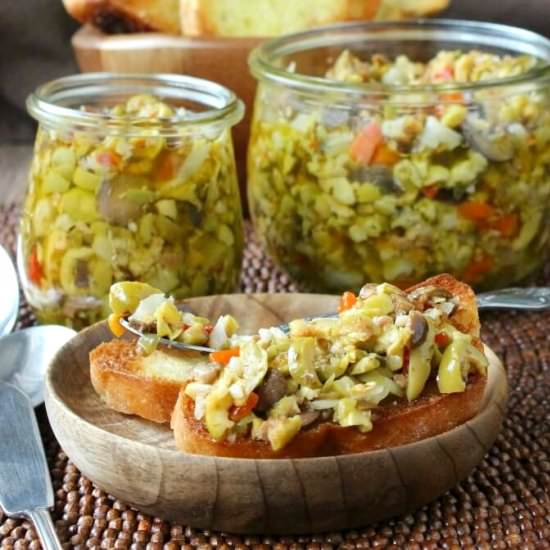Mixed Olive Tapenade Crostini