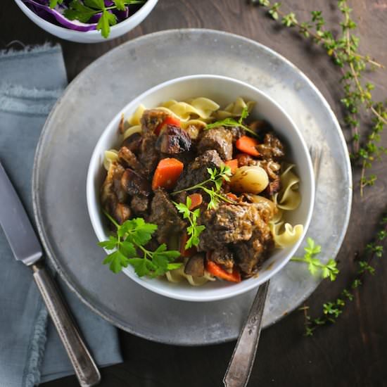Beef Stew with Mustard and Brandy