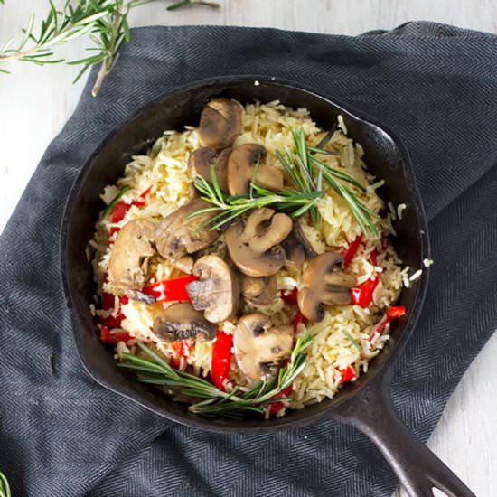 Rosemary and Mushroom Rice Pilaf