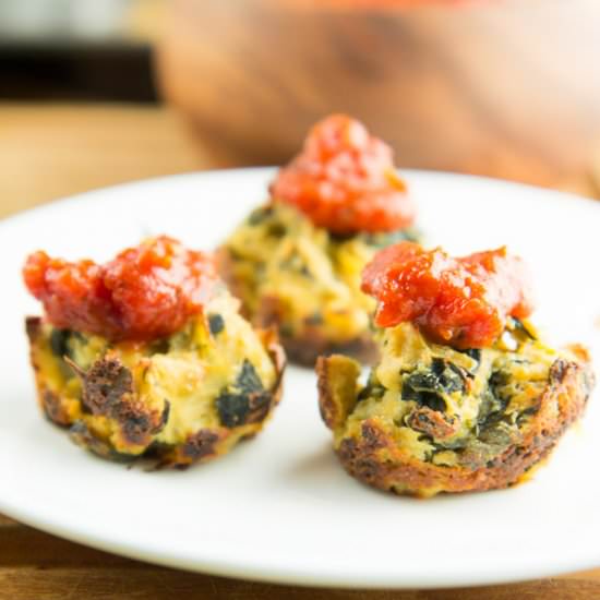 Spinach-Artichoke “Ricotta” Bites