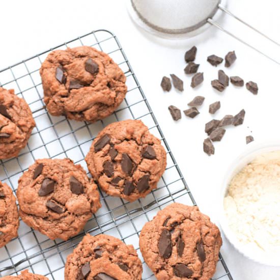 Chocolate Almond Coconut Cookies