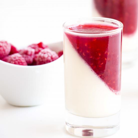Vanilla Raspberry Panna Cotta