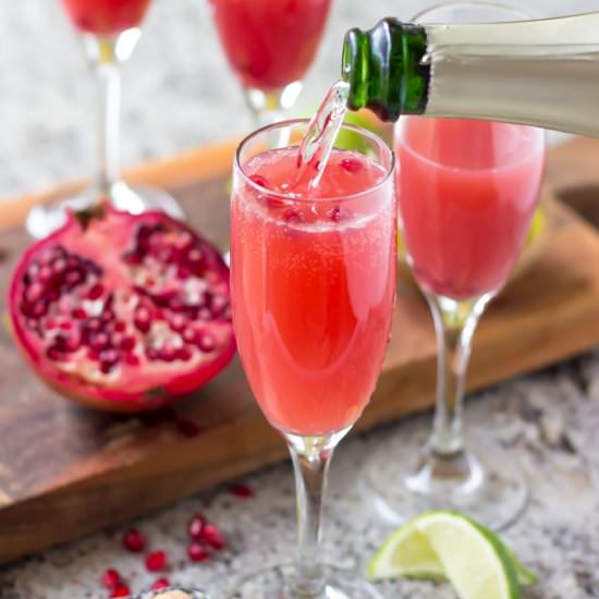 Mexican Pomegranate Mimosas
