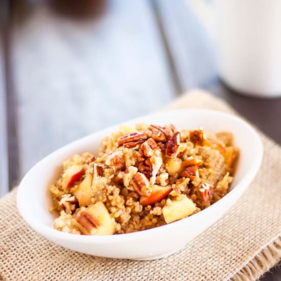 Apple Pecan Breakfast Quinoa