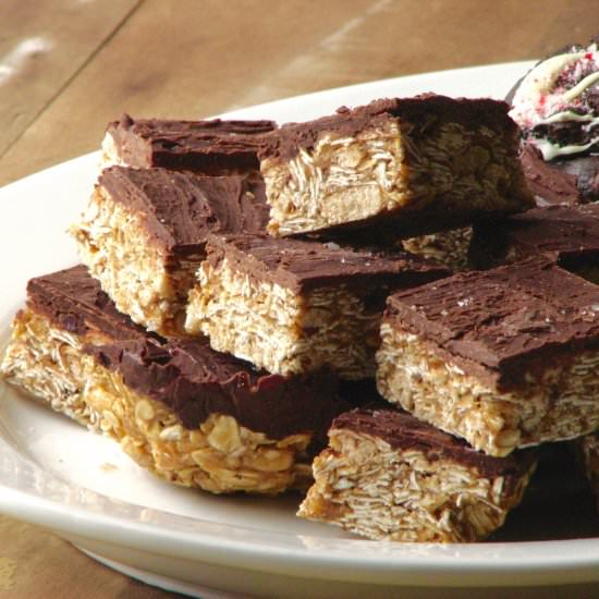 No Bake Gingerbread Oat Bars