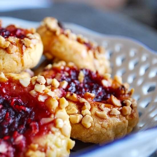 German Raspberry Thumbprint Cookies