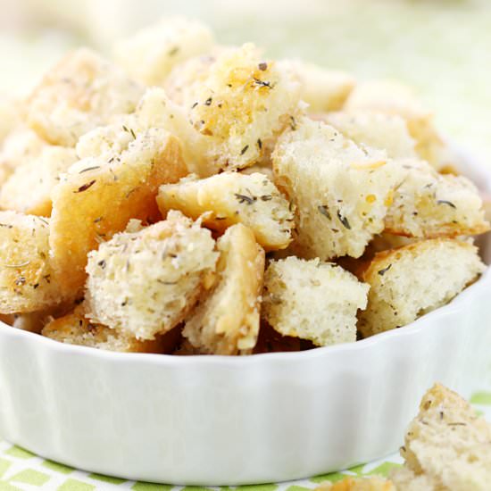 Garlic & Parmesan Croutons