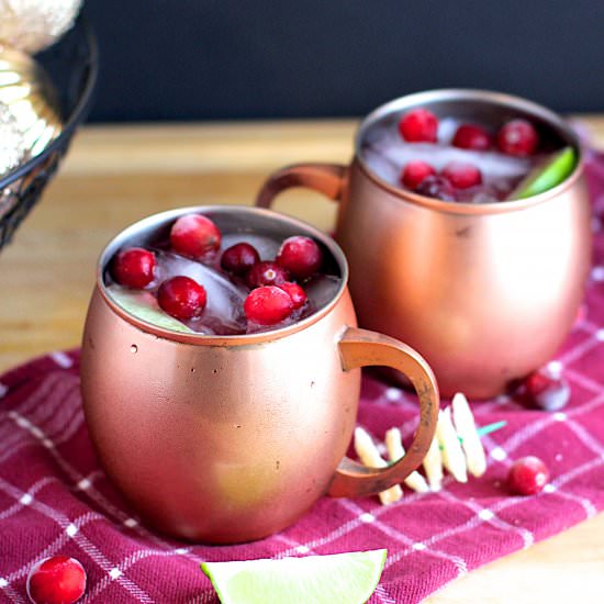 Cranberry Vanilla Moscow Mules