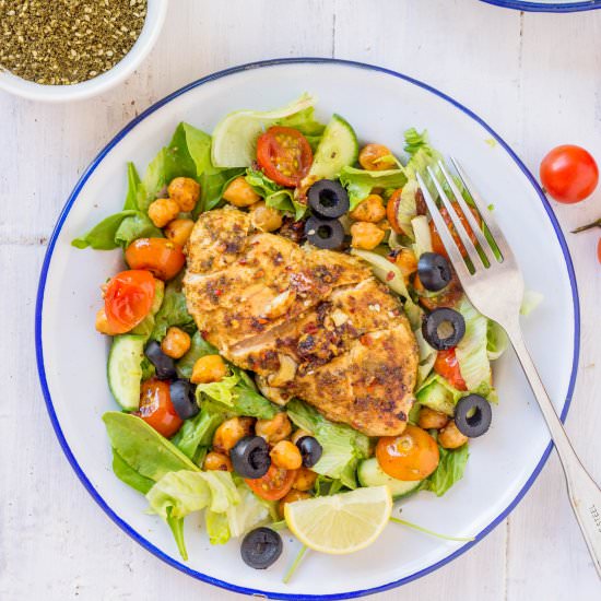 Za’atar spiced chicken salad