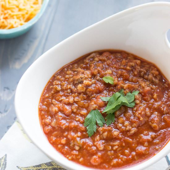 Chili with Beef & Bulger
