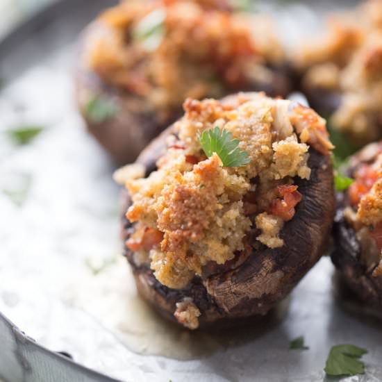 Stuffed Mushrooms with Andouille