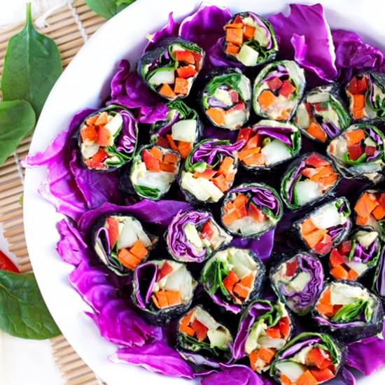 Raw Veggie Nori Rolls