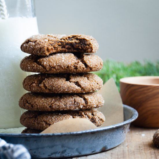 Bacon Fat Ginger Molasses Cookies