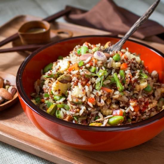 Nutty Ginger Tamari Quinoa Salad