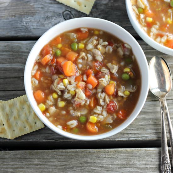 Vegetable Chicken Barley Soup