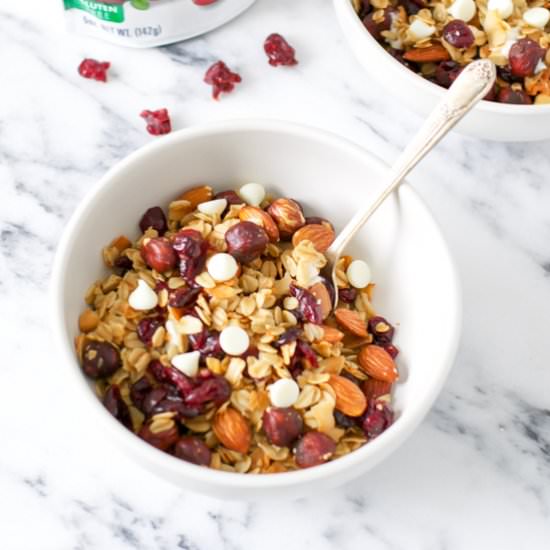 Cranberry Almond White Chocolate Granola