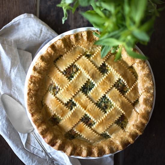 Wholewheat Spinach & Ricotta Pie