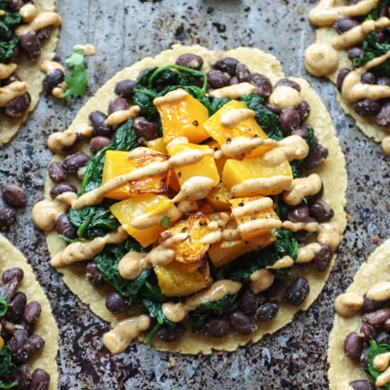 Butternut Squash & Black Bean Tacos