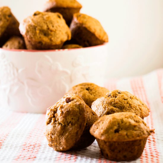 Apple Carrot and Ginger Mini Muffin