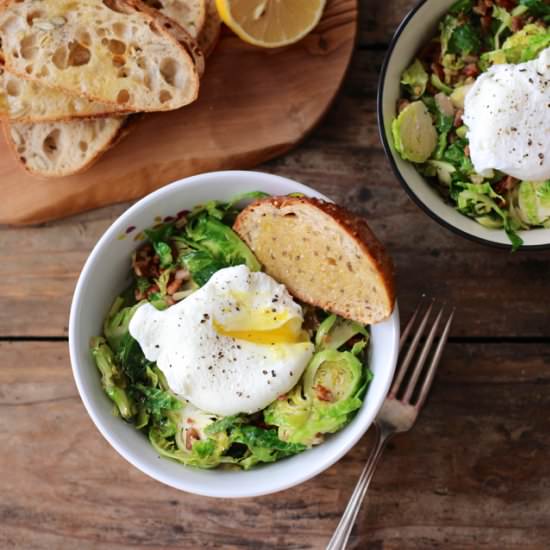 Brussels Sprouts, Pecans & Bacon