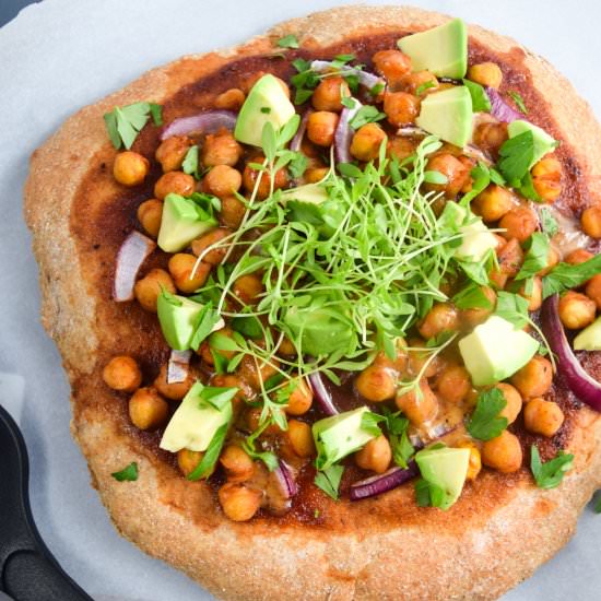 BBQ Chickpea Pizza