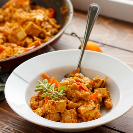 Coconut and Peanut Tofu Mix