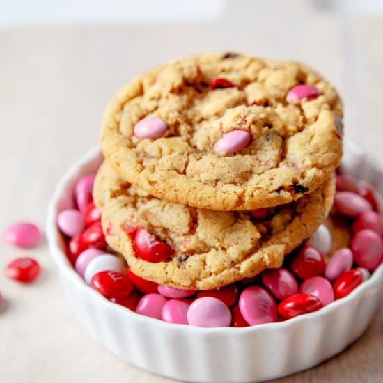 Valentine M&M Cookies