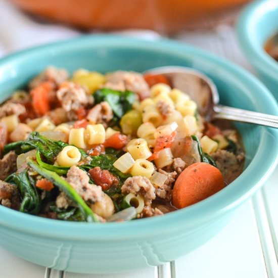 Turkey Sausage and Chickpea Soup
