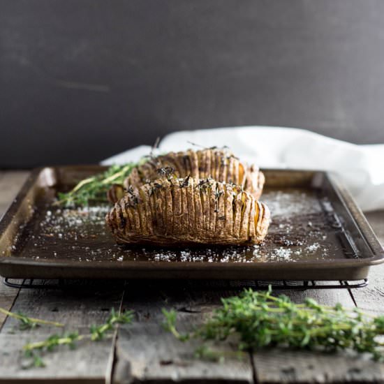 Hasselback Potatoes with Thyme