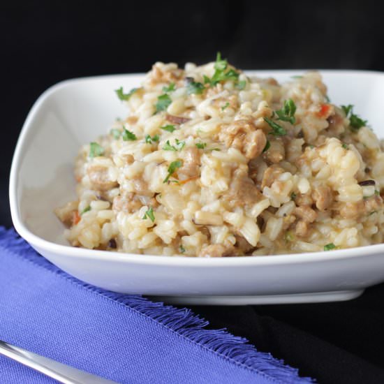 Mushroom & Sausage Risotto