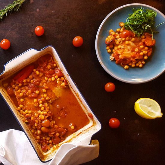 Spanish Cod with Chickpeas