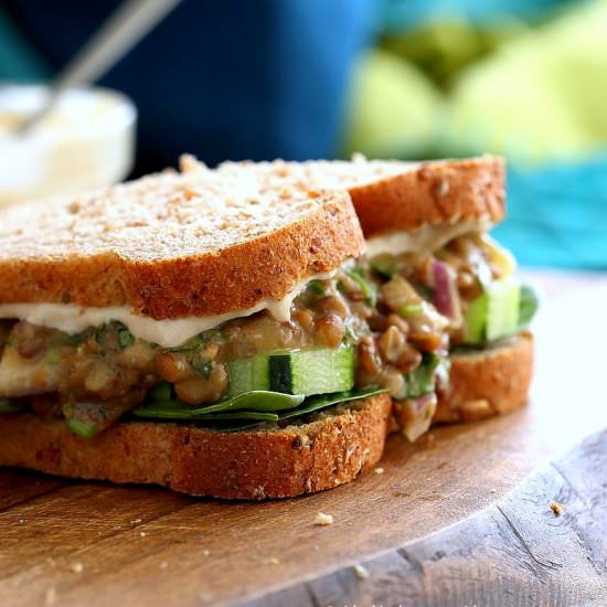 Lentil Salad Sandwich