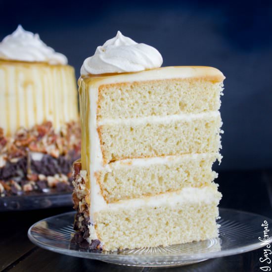 White Chocolate and Caramel Cake