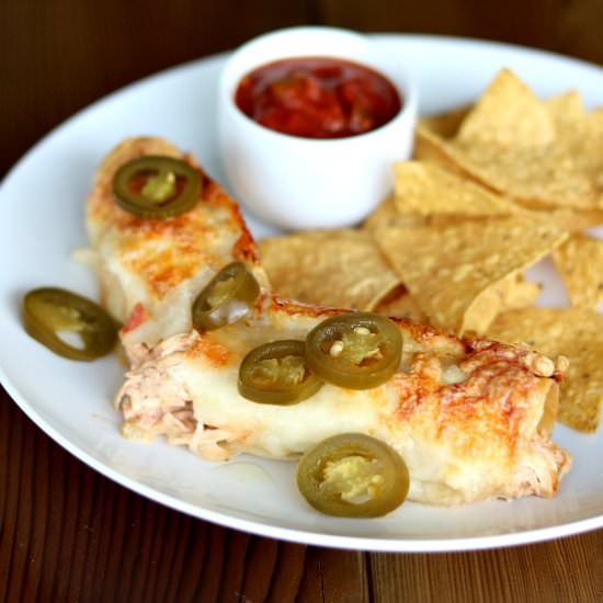 Baked Chicken Chimichangas