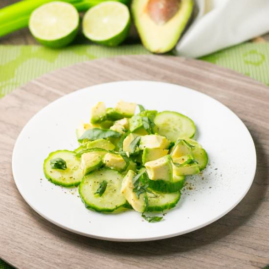 Simple Avocado and Cucumber Salad
