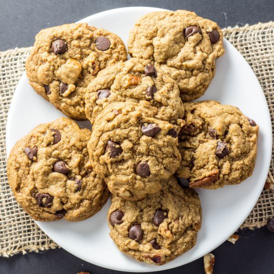 Vegan Chocolate Chip Pecan Cookies